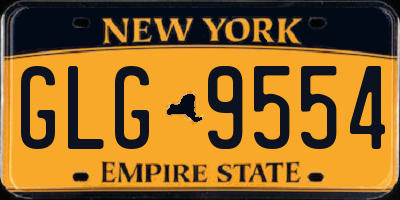 NY license plate GLG9554