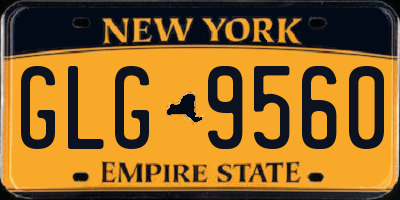 NY license plate GLG9560