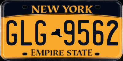 NY license plate GLG9562