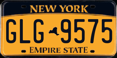 NY license plate GLG9575