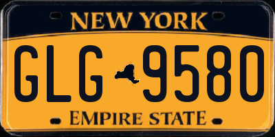 NY license plate GLG9580