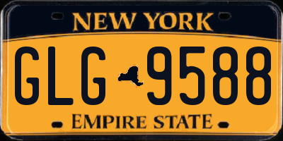 NY license plate GLG9588