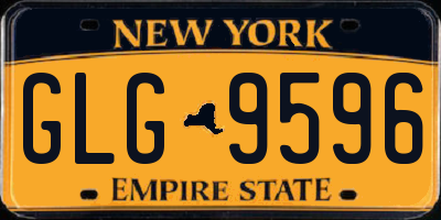 NY license plate GLG9596