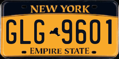 NY license plate GLG9601