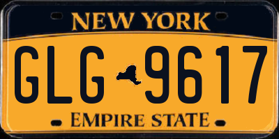 NY license plate GLG9617