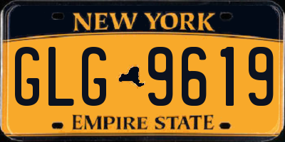 NY license plate GLG9619