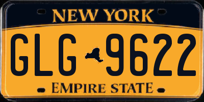 NY license plate GLG9622