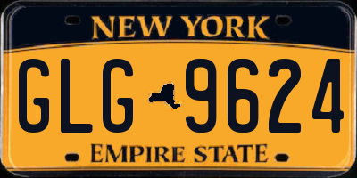NY license plate GLG9624