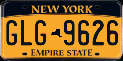 NY license plate GLG9626