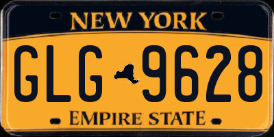 NY license plate GLG9628