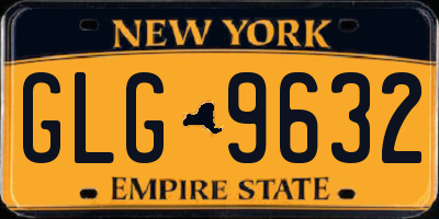 NY license plate GLG9632