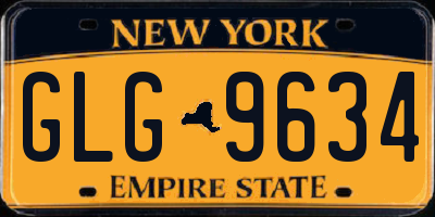 NY license plate GLG9634