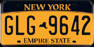 NY license plate GLG9642