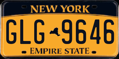 NY license plate GLG9646