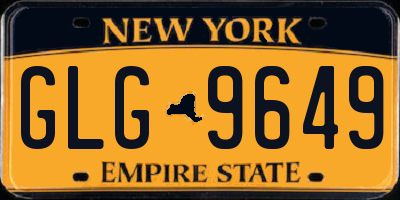 NY license plate GLG9649