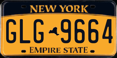 NY license plate GLG9664