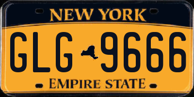 NY license plate GLG9666