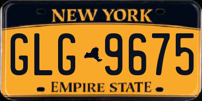 NY license plate GLG9675