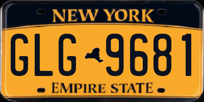 NY license plate GLG9681