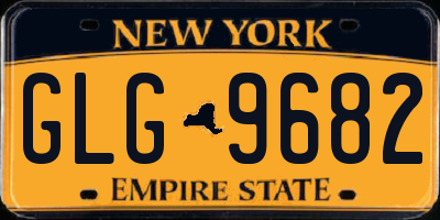 NY license plate GLG9682