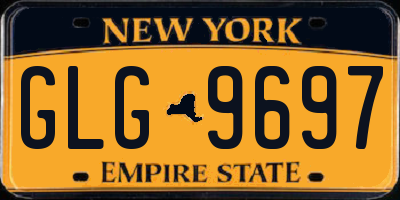 NY license plate GLG9697