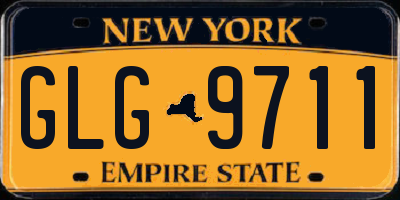 NY license plate GLG9711