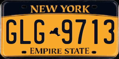 NY license plate GLG9713