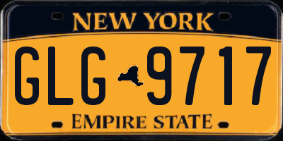 NY license plate GLG9717