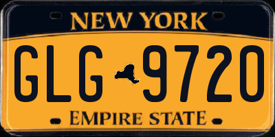 NY license plate GLG9720