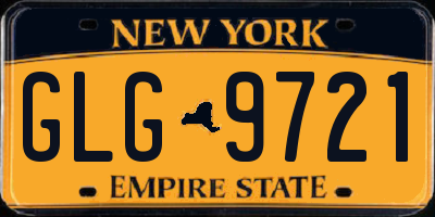 NY license plate GLG9721