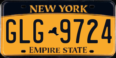 NY license plate GLG9724