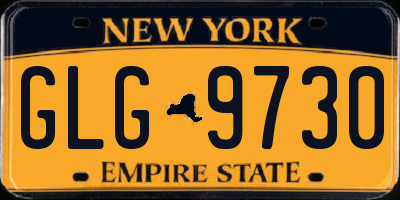 NY license plate GLG9730