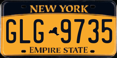 NY license plate GLG9735