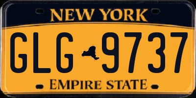 NY license plate GLG9737