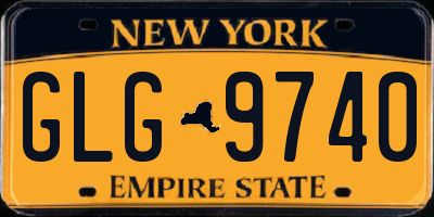 NY license plate GLG9740