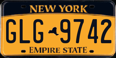 NY license plate GLG9742