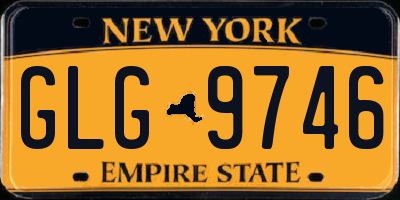 NY license plate GLG9746