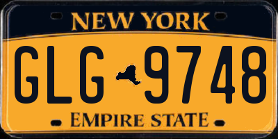 NY license plate GLG9748