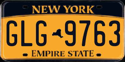 NY license plate GLG9763