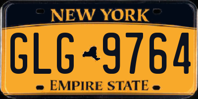 NY license plate GLG9764