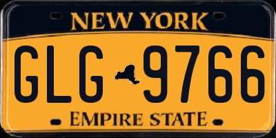 NY license plate GLG9766