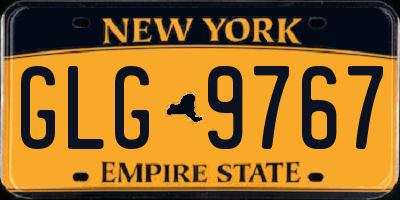 NY license plate GLG9767