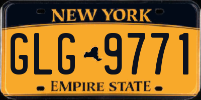 NY license plate GLG9771