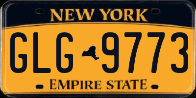 NY license plate GLG9773