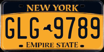 NY license plate GLG9789