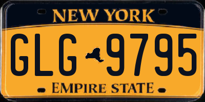 NY license plate GLG9795