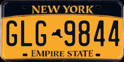 NY license plate GLG9844