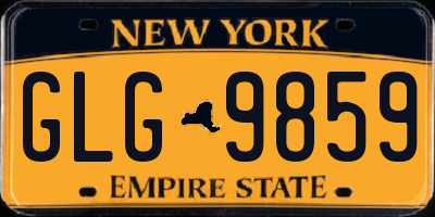 NY license plate GLG9859