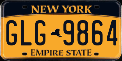 NY license plate GLG9864