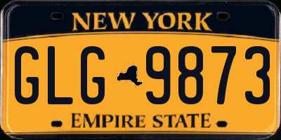 NY license plate GLG9873